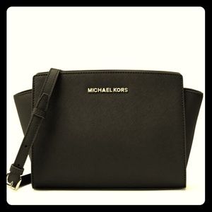 Selma Medium Saffiano Leather Messenger